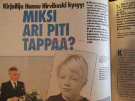 Alibi 1994 nr 6, sis. mm. artikkelit / kuvat / mainokset; Heimo Johannes Saarikko raiskasi ja surmasi Nina Svartsjö, Kirjailia Hannu Hirvikoski kysyy - miksi