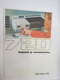 Rank Xerox 720 kopiointi ja suoramonistuskone / kopiokone -myyntiesite