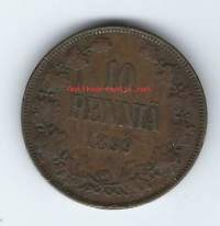 10 penniä  1865