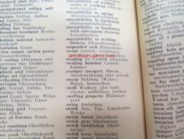 Aus der Fachsprache des Eisenhüttenmannes Deutsch-English - English-Deutsch-saksa-englanti / englanti-saksa terästeollisuuden (sulatto) erikoissanakirja