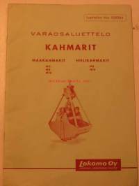 Kahmarit varaosaluettelo: maakahmarit, hiilikahmarit