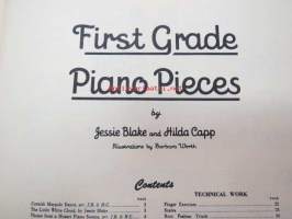 First &amp; Second Grade Piano Pieces I &amp; II -pianonsoiton oppikirjat