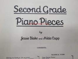 First &amp; Second Grade Piano Pieces I &amp; II -pianonsoiton oppikirjat