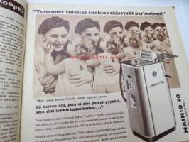 Suomen Kuvalehti 1958 nr 44, ilmestynyt 31.10.1958, sis. mm. seur. artikkelit / kuvat / mainokset; Kansikuva  Nainen ratissa Alfa-Romeo ZB-193), Paulig, Lanolin,