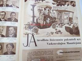 Suomen Kuvalehti 1958 nr 44, ilmestynyt 31.10.1958, sis. mm. seur. artikkelit / kuvat / mainokset; Kansikuva  Nainen ratissa Alfa-Romeo ZB-193), Paulig, Lanolin,