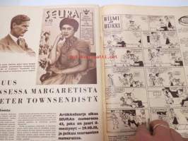 Suomen Kuvalehti 1958 nr 44, ilmestynyt 31.10.1958, sis. mm. seur. artikkelit / kuvat / mainokset; Kansikuva  Nainen ratissa Alfa-Romeo ZB-193), Paulig, Lanolin,