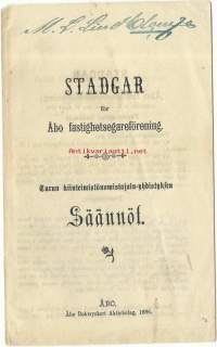 Turun kiinteistönomistajain-yhdistyksen säännöt 1886