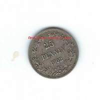25 penniä  1902 hopeaa