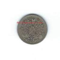 25 penniä  1907 hopeaa