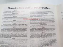 Mercedes-Benz 200D 240D, 300D -myyntiesite