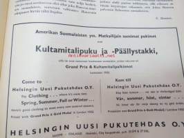 Suomen Silta 1938 lokakuu-marraskuu-joulukuu - Kotimaan ja ulkosuomalaisten välistä yhteyttä sekä sen kehitystä käsittelevä aikakauslehti, sis. mm. seur.