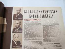 Suomen Kuvalehti 1958 nr 40, ilmestynyt 4.10.1958, sis. mm. seur. artikkelit / kuvat / mainokset; Kansikuva  &quot;Veljekset metsätiellä&quot;, Nylor Elysée linssit -