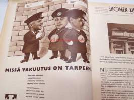 Suomen Kuvalehti 1958 nr 47, ilmestynyt 22.11.1958, sis. mm. seur. artikkelit / kuvat / mainokset; Kansikuva  &quot;Villaa ylle rajaseudun lapsille&quot;Paulig, Junghans,