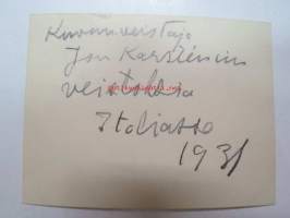 Jon Karsten - veistoksia Italiassa, 1931 -valokuva