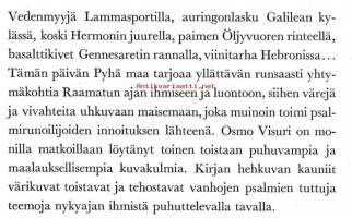 Lauluja luojalle. Psalmien pyhä maa. 1969.