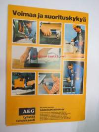 AEG-Sähkötyökalut 1980 - ammattikoneohjelma -tuoteluettelo / myyntiesite