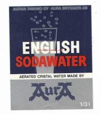 Aura English Sodawater - juomaetiketti