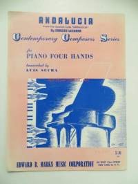Andalucia. Contemporary Composes Series : Andalucia by Ernesto Lecuona for piano four hands - nuottivihko