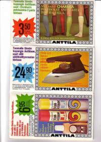 Anttilan tarjouskuponkeja vuodelta 1974 (14 kpl)