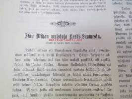 Kyläkirjaston kuvalehti - vuosikerrat 1899-1900 kirjaksi sidottuna, monipuolinen ja runsas kirjallinen sekä kuvallinen aineisto sekä Suomea, että ulkomaita