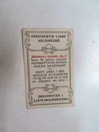 Presidentin linna Helsingissä nr 43 - Presidentens slott i Helsingfors -keräilykortti