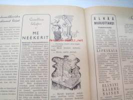 Tuulispää 1946 nr 4, pila- ja huumorilehti, kansikuva ym. kuvitusta Erkki Tanttu, muita kuvittajia mm. Marttinen