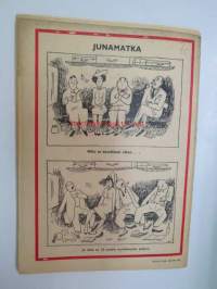 Tuulispää 1946 nr 4, pila- ja huumorilehti, kansikuva ym. kuvitusta Erkki Tanttu, muita kuvittajia mm. Marttinen