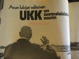 Apu 1983 nr 8, sis. mm. seur. artikkelit / kuvat / mainokset; Ruotsalainen rahtilaiva Tarn merirosvojen uhrina, Marita Pekkala, Ylivieskan mylläri Oiva Kivi