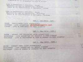 ICAO - International Civil Aviation Organization Aircfraft Type Designators - September 1976 -valmistajat, lentokonetyypit, mallimerkinnät