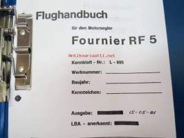 Fournier RF 5 Flughandbuch -ohjekirja, kopio