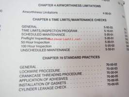 Teledyne Continental Motors TSIO-360 Series overhaul manual -aircraft engine -lentokonemoottorin ohjekirja