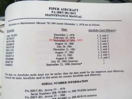 Piper Aircraft Corporation - Piper Arrow IV - Turbo Arrow IV Maintenance Manual -lentokoneen huolto-ohjekirja