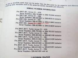 Piper Aircraft Corporation - Piper Arrow IV - Turbo Arrow IV Maintenance Manual -lentokoneen huolto-ohjekirja