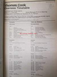 Thomas Cook Overseas Timetable 1982 - Railway and road services quide - Juna ja tie opas, katso sisältö kuvista tarkemmin