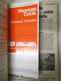 Thomas Cook Overseas Timetable 1982 - Railway and road services quide - Juna ja tie opas, katso sisältö kuvista tarkemmin