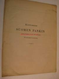 Suomen Pankin kertomus 31.12.1887