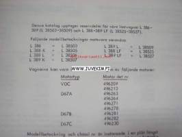 Volvo L 385 Reservdelskatalog / Spare parts catalog -varaosakirja