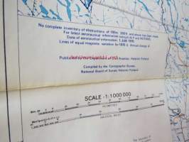 Suomi - Finland - aeronautical chart 1970 1:1 000 000