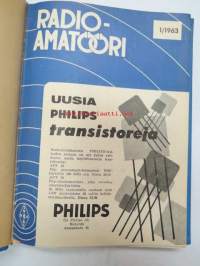 Radioamatööri 1963 sidottu vuosikerta, nr 2 kansikuva Philips-mainos - Lenita Airisto