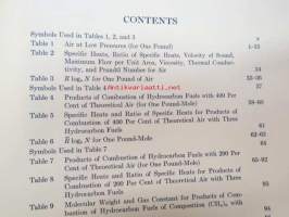 Gas Tables - Thermodynamic properties of air products of combustion and component gases - Compressible flow functions