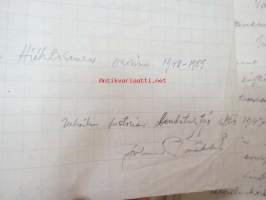 Lahden Hiihtoseura vuosina 1947-1956 -alkuperäinen  käsikirjoitus + erilaisia dokumentteja, laatinut Juhani Pyykkö