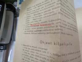 Työkeskusnuorten Talvikisat Heinolassa 6-7.3.1948 -hiihtokilpailujen käsiohjelma