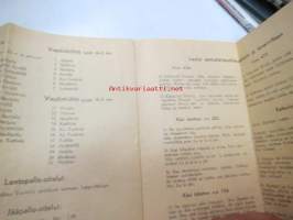Työkeskusnuorten Talvikisat Heinolassa 6-7.3.1948 -hiihtokilpailujen käsiohjelma