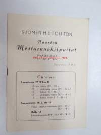 Suomen Hiihtoliiton Nuorten Mestaruuskilpailut Jyväskylässä 17-18.2.1951 -hiihtokilpailujen käsiohjelma