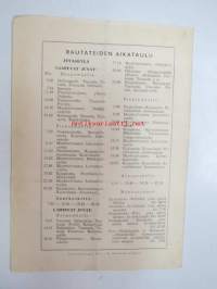 Suomen Hiihtoliiton Nuorten Mestaruuskilpailut Jyväskylässä 17-18.2.1951 -hiihtokilpailujen käsiohjelma