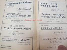 Suomen Poikaurheiluliiton Talviurheilupäivät Heinolassa 16.-17. 2. -46 -hiihtokilpailujen käsiohjelma