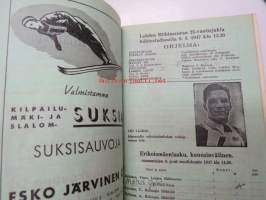 Salpausselän hiihdot Lahdessa 8-9.3.1947 -hiihtokilpailujen käsiohjelma