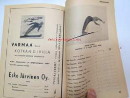 Salpausselän hiihdot Lahdessa 26-27.2.1949 -hiihtokilpailujen käsiohjelma