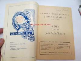 Lahden Hiihtoseuran 30-vuotis juhlajulkaisu / Salpausselän hiihdot Lahdessa 8.-9.3.1952 -ohjelma sekä historiikki (jonka kirjoittanut Toivo Tarvainen)
