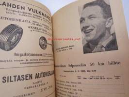 Lahden Hiihtoseuran 30-vuotis juhlajulkaisu / Salpausselän hiihdot Lahdessa 8.-9.3.1952 -ohjelma sekä historiikki (jonka kirjoittanut Toivo Tarvainen)